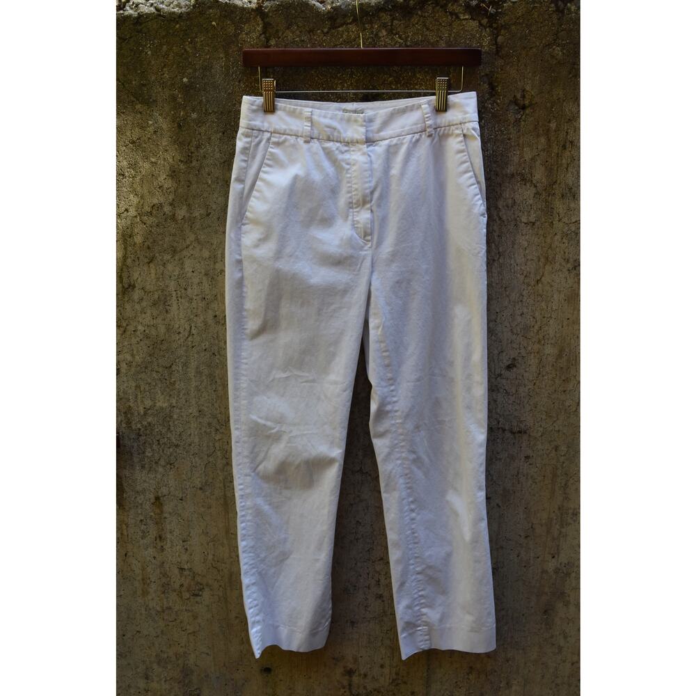 Pauw Amsterdam White Cotton-Lycra Trousers – Size 1 (Made in Portugal)